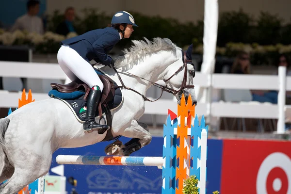 Rider on the horse during  Global Champions Tour of Spain — Stock Photo, Image