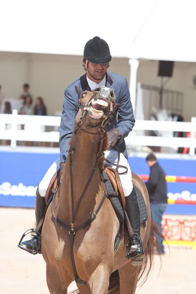 Cavalier à cheval lors du Tour d'Espagne des Champions du Monde — Photo