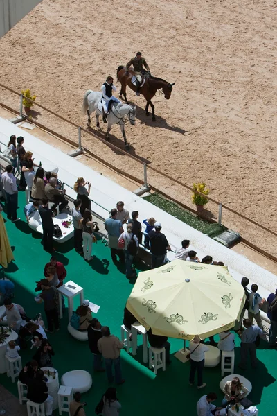 Rider på hästen under Global Champions Tour of Spain — Stockfoto