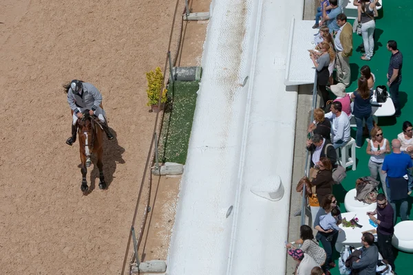 Rider på hästen under Global Champions Tour of Spain — Stockfoto