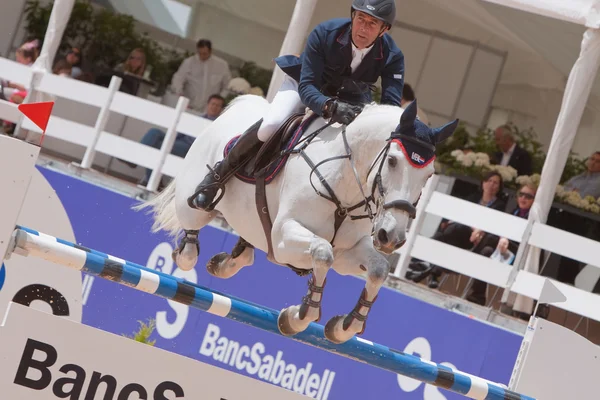 Rider on the horse during  Global Champions Tour of Spain — Stock Photo, Image