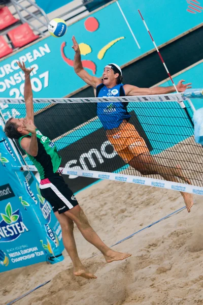 Mistrzostwa w piłce siatkowej Europejskiej Beach — Zdjęcie stockowe