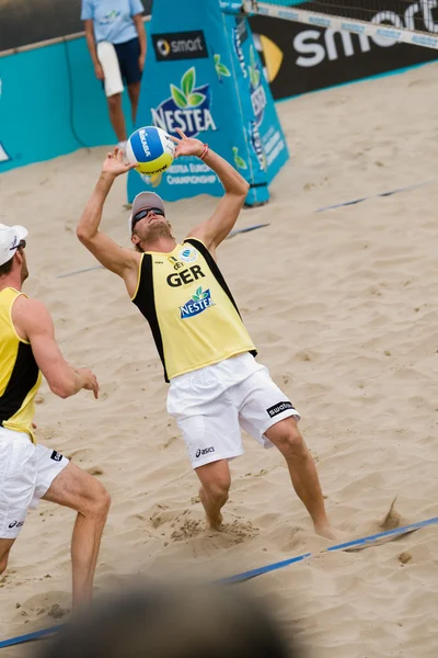 Mistrzostwa w piłce siatkowej Europejskiej Beach — Zdjęcie stockowe