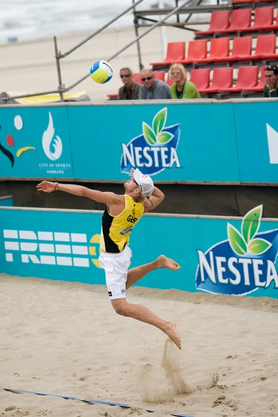 Mistrzostwa w piłce siatkowej Europejskiej Beach — Zdjęcie stockowe
