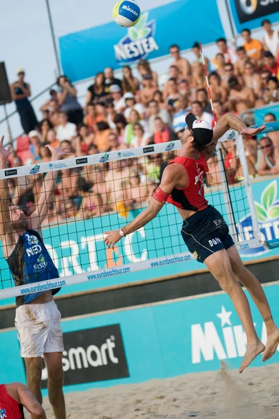 Mistrzostwa w piłce siatkowej Europejskiej Beach — Zdjęcie stockowe