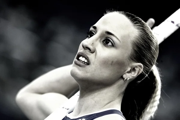 Nikolia Kiriakopoulou da Grécia compete no Women 's Pole Vault — Fotografia de Stock