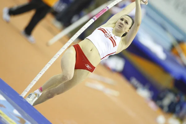 Monika Pyrek compete no Womens Pole Vault — Fotografia de Stock