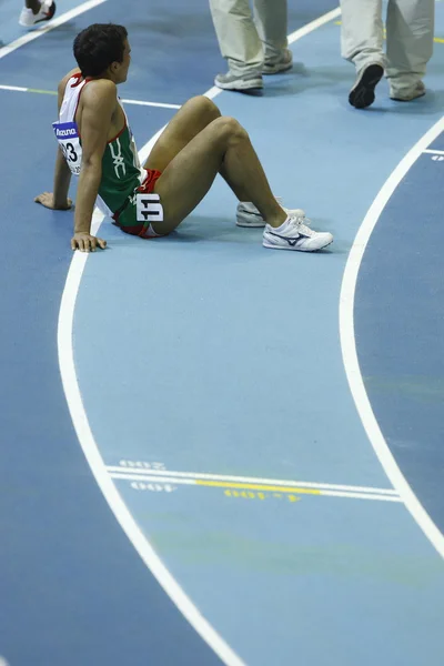 Athlet bei der Hallen-WM — Stockfoto