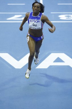 Reïna-Flor Okori competes in the Women's 60 metres hurdles