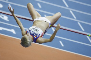 IVA Strakova bayanlar yüksek atlamada yarışıyor