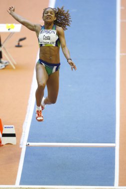 Keila Costa competes at the Women's long jump clipart