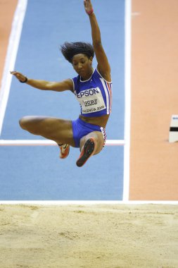 Eloyse Lesueur kadınlar uzun atlama içinde rekabet