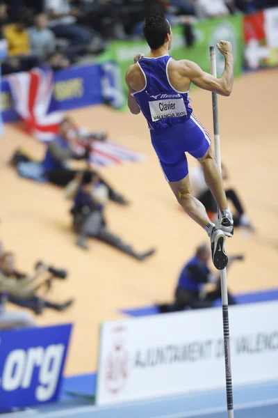 Jerome Clavier competes in the Men's pole vault — Stock Photo, Image