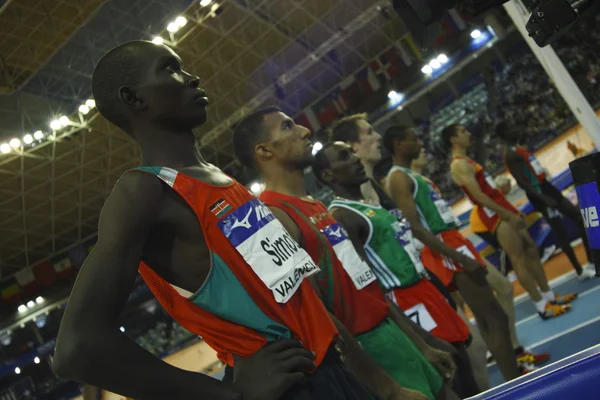 Suleiman Simotwo na prova final dos 1500 metros masculino — Fotografia de Stock