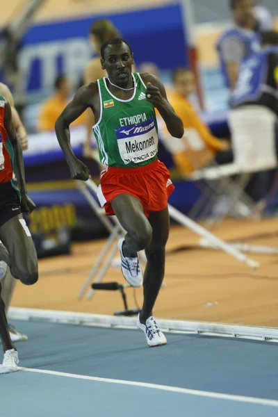 Deresse Mekonnen na final dos 1500 metros masculino — Fotografia de Stock