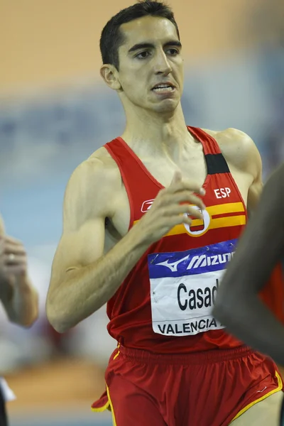 Arturo Casado konkuruje w męskie 1500m finał — Zdjęcie stockowe