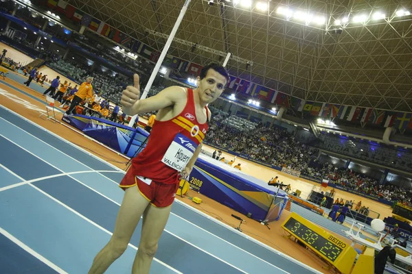 Juan Carlos Higuero após 1500 metros masculino Corrida final — Fotografia de Stock