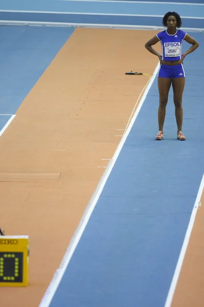 Eloyse Lesueur 女子走り幅跳びで競います — ストック写真
