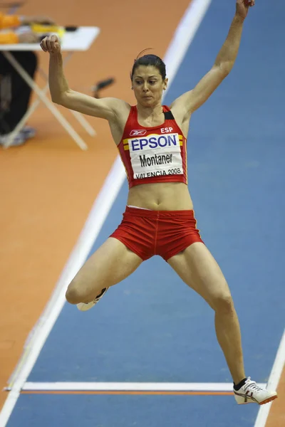 Concepcion Montaner competes in the Women's long jump — Stock Photo, Image