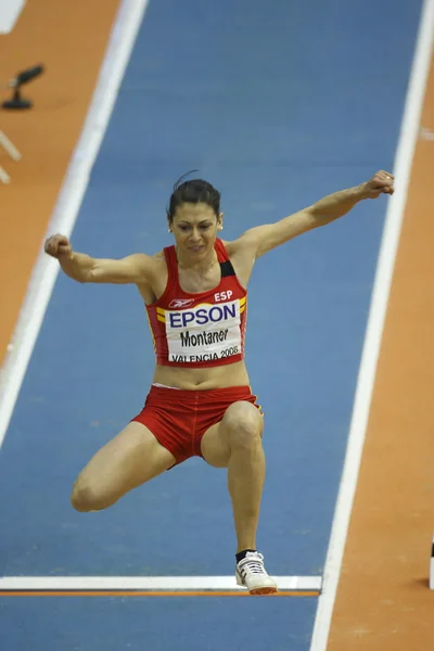 Concepcion Montaner competes in the Women's long jump — Stock Photo, Image