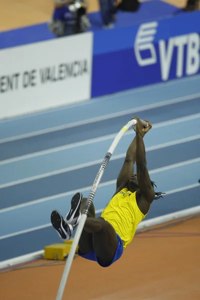 Alhaji Jeng competes in Men's pole vault — Stock Photo, Image