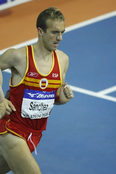 Sergio Sánchez compite en Men 's 3000 metros — Foto de Stock