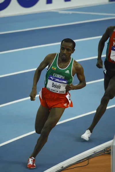 Tariku Bekele compete nos 3000 metros masculinos — Fotografia de Stock