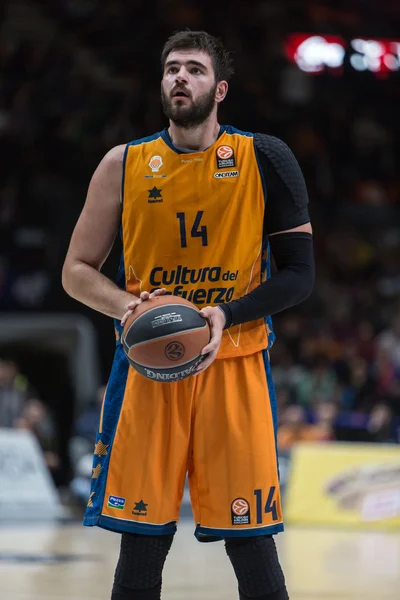 Bojan Dubljevic during free throw — Stock Photo, Image