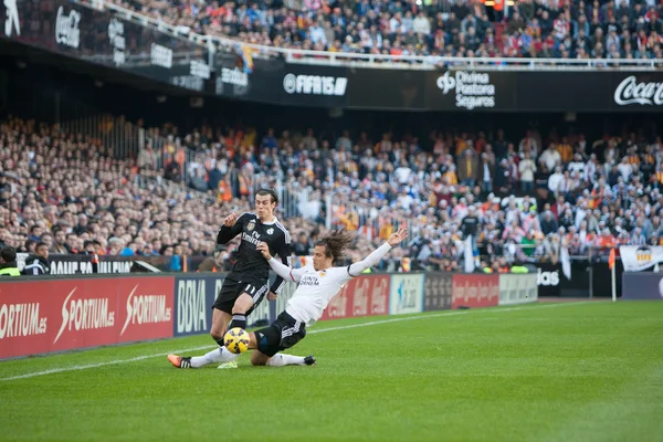 Bale and Orban during match — Stock Photo, Image