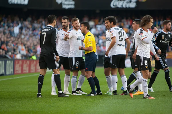 Jugadores durante el partido de Liga Española — Foto de Stock