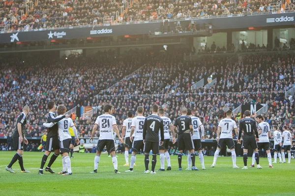 Tutti i giocatori durante la partita — Foto Stock