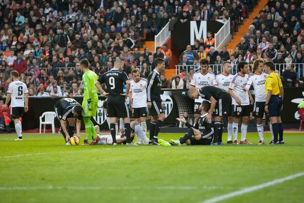 Verschillende spelers tijdens de wedstrijd — Stockfoto