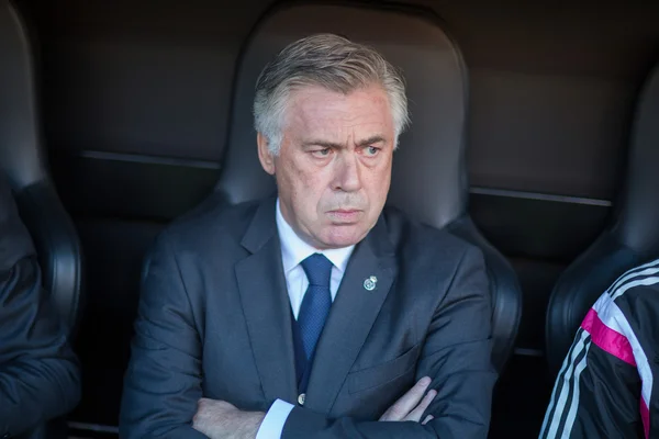 Carlo Ancelotti durante o jogo — Fotografia de Stock