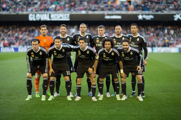 Real Madrid players during match — Stock Photo, Image