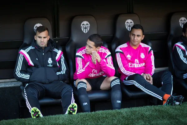 Chicharito podczas meczu Valencia - Real — Zdjęcie stockowe