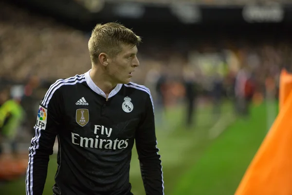 Kroos durante o jogo Valencia - Real — Fotografia de Stock