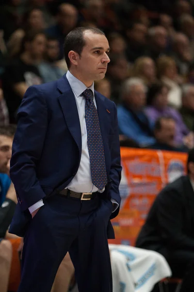 Valencia Basket  coach Carles Duran Ortega — Foto Stock