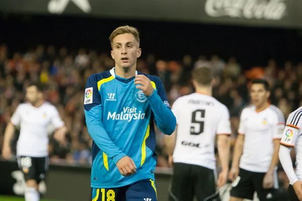 Deulofeu during the game — Stock Photo, Image