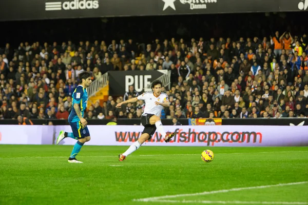 Daniel Parejo in action — Stock Photo, Image