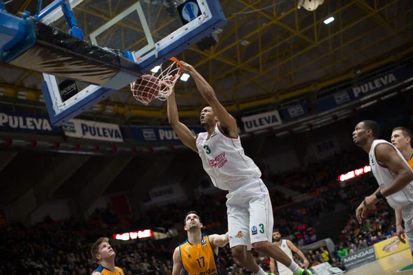 Anthony randolph macht slam dunk — Stockfoto