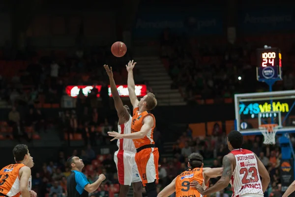 Valencia korg Club vs Sluc Nancy — Stockfoto