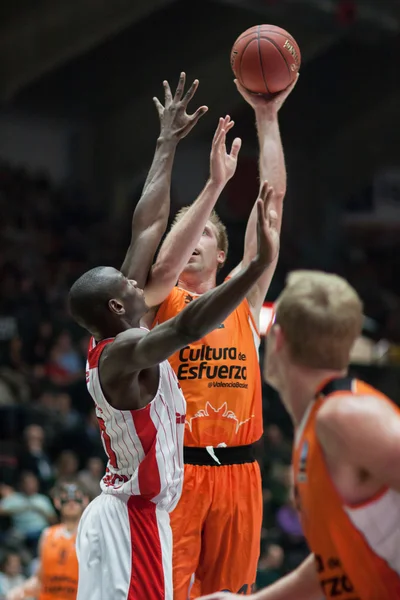 Kosár-klub Valencia vs Sluc Nancy — Stock Fotó