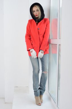 Kız ceket poz Studio