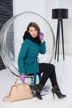 Kız ceket poz Studio