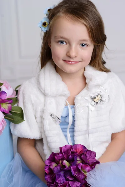 Little girl at her home — Stock Photo, Image