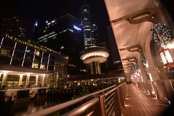 Singapore Stadtzentrum, Nacht, 26.12.2013 — Stockfoto
