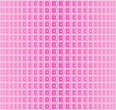 Kare elemanları pembe ile Seamless modeli. Iillusion pembe arka plan.