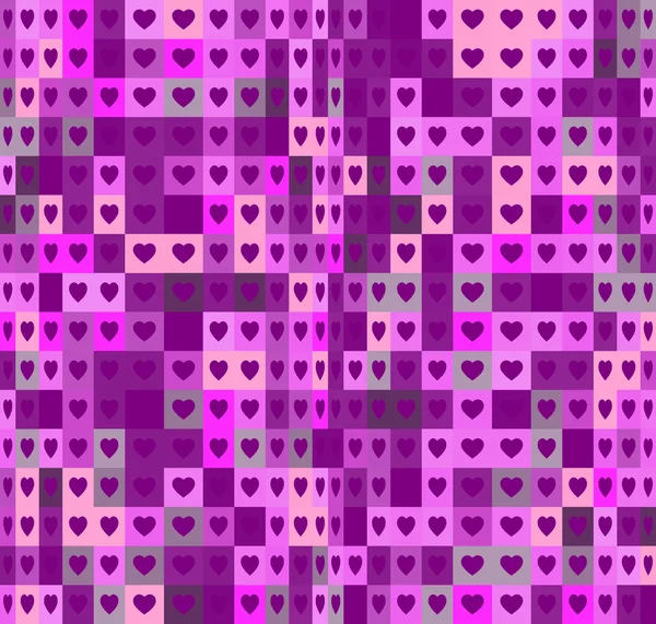 Naadloze mozaïek patroon van de illusie van geometrische vormen in lila en paars. — Stockvector