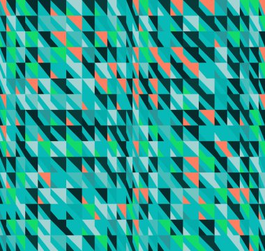 Mavi yeşil mozaik seamless modeli.