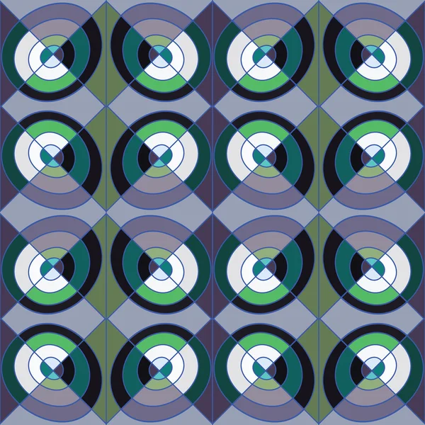 Seamless modern pattern or background with squares and circles. — Stock Vector